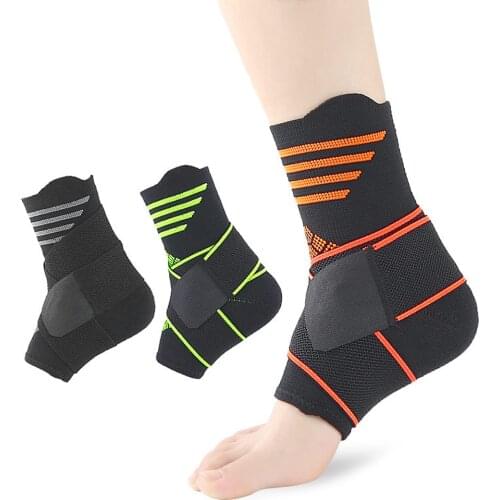 1 PC Sports Compression Foot Ligament Ankle Bandage Elastic For Sport Gym Brace With Strap Belt Achilles Tendon Retainer Guard