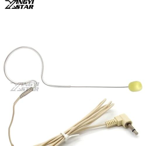 10Pcs Single EarHook Condenser Mic Headset Microphone 3.5mm Plug Mike For Wireless System DSLR Interview PC Teaching Tour Guide