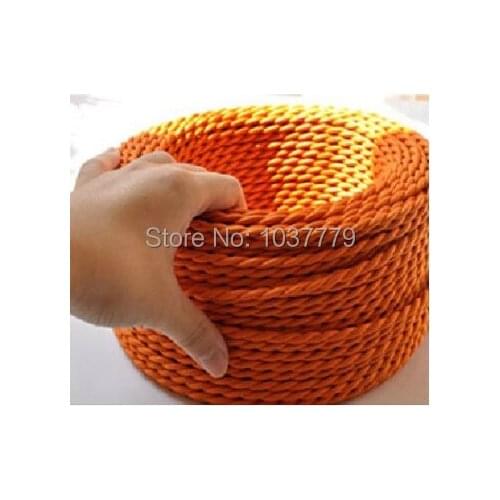 100meters Twisted Wire Twisted Cable Retro Braided Electrical Wire Fabric Wire DIY pendant lamp wire vintage lamp cord