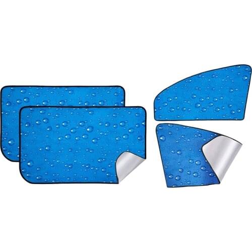 2 Pair Car Window Curtain: 2 Pair Car Front Rear Window Car Sun Shade Auto Windshield Sunshades Universal Fit for Baby UV Protec