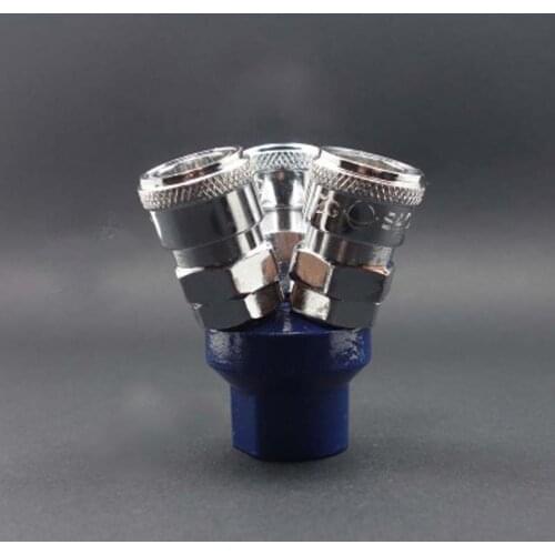 3 Ways 1/4" BSP Female C Type Air Hose Quick Coupler Socket Connector Normal Quality Non-locking