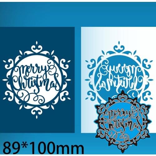 89*100mm Letter Merry Christmas Metal cutting Dies Craft Embossing Scrapbooking paper craft Greeting Card