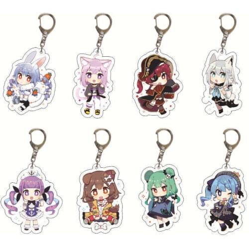 Anime YouTuber Keychain Acrylic Kimetsu No Yaiba Blade of Ghost Keychains Key Chain Keyring Jewelry Accessories Fans Gifts