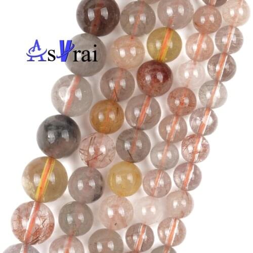 Natural Stone Beads 6 8 10 mm Multicolor Quartz Crystal Round Loose Spacer Beads For Jewelry Making Diy Bracelets Accessories