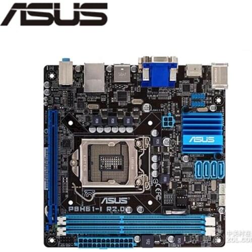 For ASUS P8H61-I R2.0 Computer Motherboard LGA 1155 DDR3 For Intel H61 P8H61 Desktop Mainboard SATA II PCI-E X16 Used