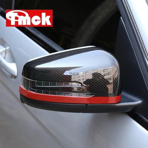 For Mercedes Benz A B C E S CLA GLK GLA CLS W212 W117 X204 X156 W218 Car Accessories Side Rearview Mirror Cap Cover Trim Sticker