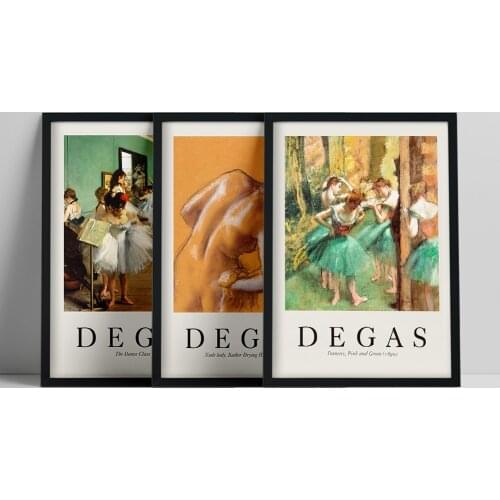 Home Decor Canvas Painting Prints Pictures French Edgar Degas Ballet Dancer Wall ArtNordic Style Modular Poster For Living Room