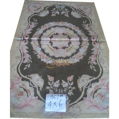 18th Century French Aubusson Carpet The Aubusson Savonnerie, A Handmade French Garden, Is Beautifully Embroidered With Rugs