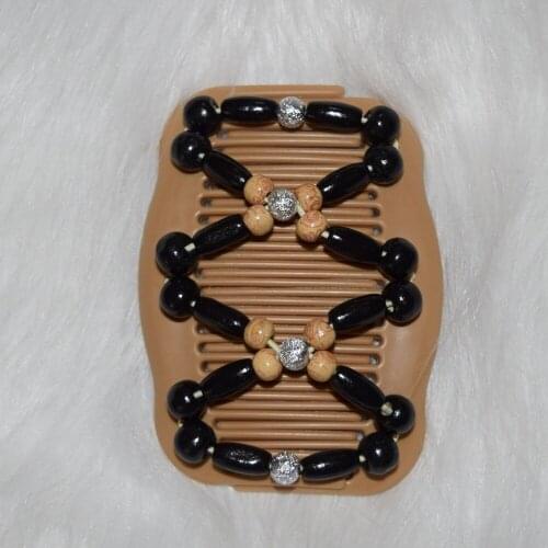 Royal yellow black brown silver beads magic comb 12 pcs/lot classical comb easy updo special christmas comb