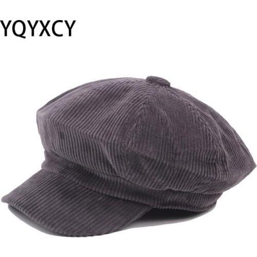 Newsboy Cap Beret Female Autumn Winter Hats For Women Men Octagonal Cap Painter Hat Vintage England Gorras Boina Feminina