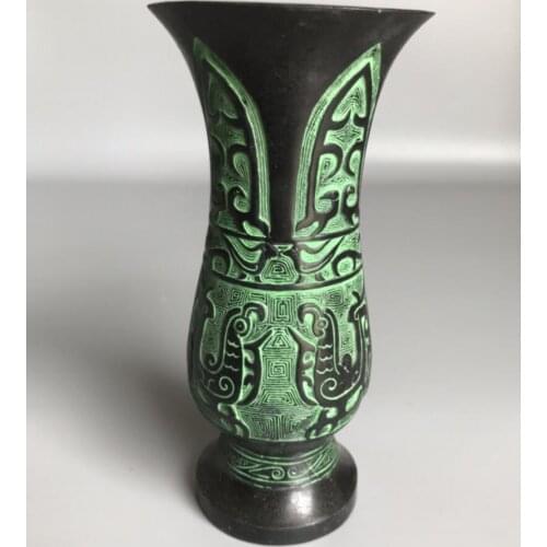 China bronze archaize double phoenix vase crafts statue