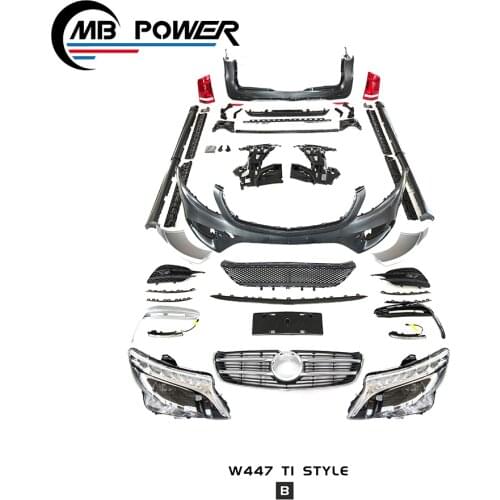 V CLASS Vito W447 PP Body Kit Fit for w447 V260L Front Bumper Grille Rear Bumper and Diffuser 2016 2017 2018 Year