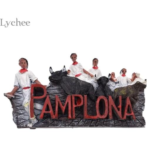 Lychee Life The Running Of The Bulls Spain Tourist Souvenir Fridge Magnet Refrigerator Magnets Kids Gifts Home Decoration