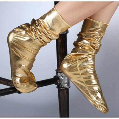 New Arrived Korean Style Fashion Glitter Socks Women trend Nightclub Reflective bright female socks Elastic Pile heap Hosiery