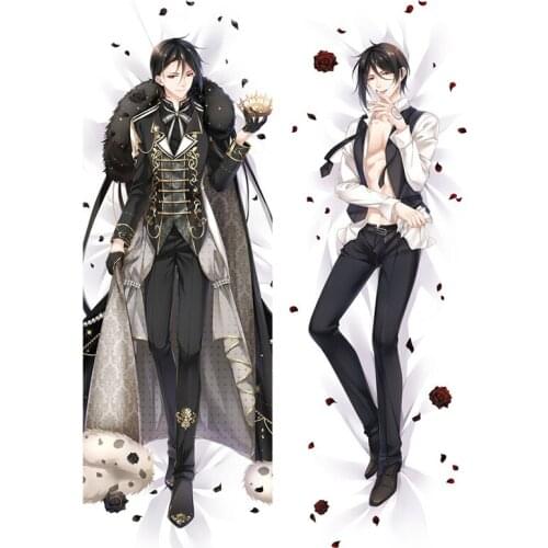 Wholesale Japanese Anime Black Butler Bed Dakimakura Sebastian Grell Huggable Male Body Cushion Cover Otaku Pillowcase Gifts