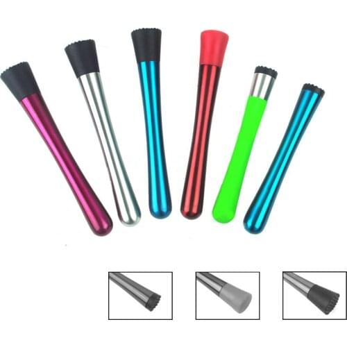 Muddler,Swizzle Sticks,Broken Popsicle Sticks Lemon Fruit Muddler Metal Masher Stir Bar Bartenders Tool Cocktail