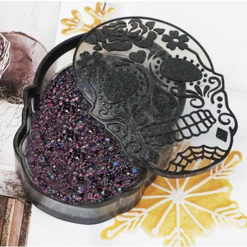 Transparent Silicone Mould Dried Flower Resin Decorative Craft DIY Skull coffin storage box epoxy resin molds for jewelry