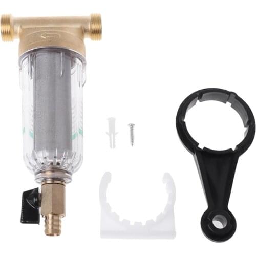 Drop Ship&Wholesale 6 Points Front Purifier Copper Lead Water Filter Home Dust Stainless Mesh Faucet Sep.20