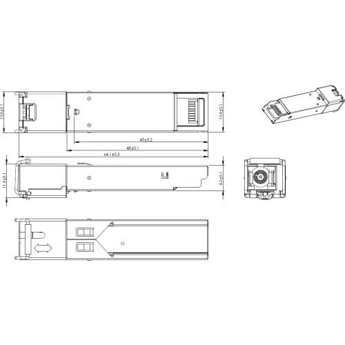 PS-E35-20S-D /PS-E53-20S-D 155Mbps BIDI SFP Optical Transceiver 20Km DDM