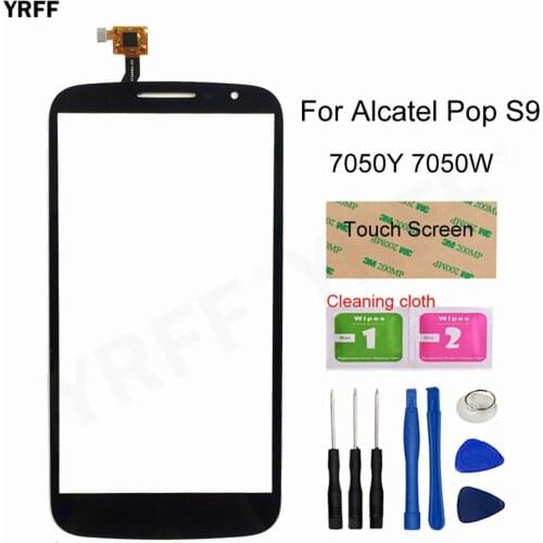 For Alcatel One Touch Pop S9 OT7050 OT 7050 7050Y Touch Screen Digitizer Sensor Outer Glass Lens Panel