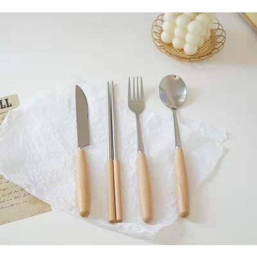 Spoon Stainless Steel Long Handle Tableware Fashion Kitchen Gadget Sets Homehold Dinnerware Western Style Restaurant Steak