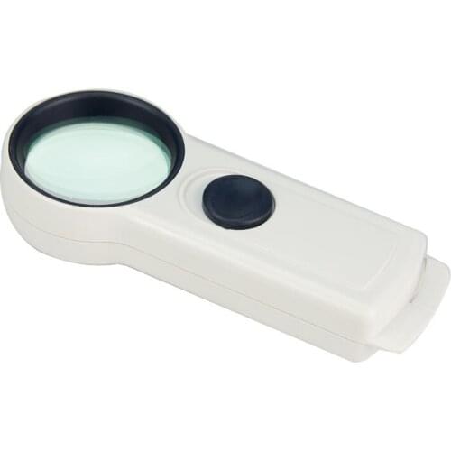 6x 50mm Lens Diameter Hand-hold Reading Magnifier Illuminating Magnifying Glass Pocket Loupe
