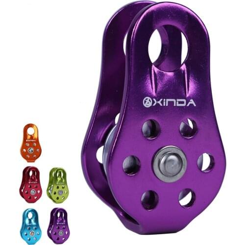 XINDA Rock Climbing Pulley Fixed Sideplate Single Sheave Pulley Outdoor Survival Tool High Altitud Traverse Hauling Gear1CS/2PCS