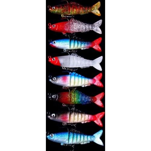 1pcs 9cm 15g Sinking Wobblers Fishing Lures Jointed Crankbait Swimbait 8 Segment Soft Artificial Bait for Fishing Tackle