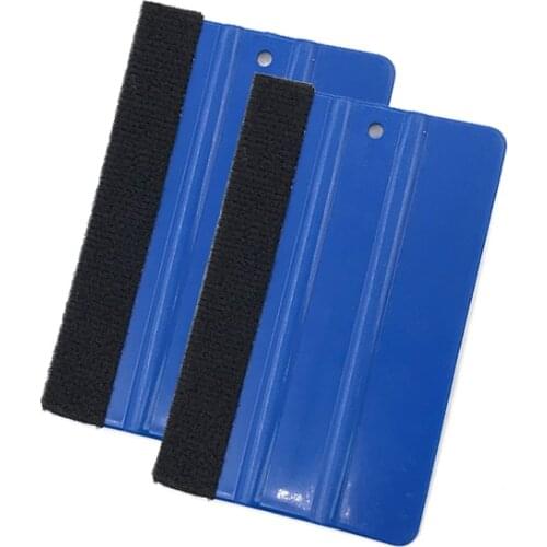 1PCS Car Vinyl Film wrapping tools Blue Scraper squeegee with felt edge size 12.5cm*8cm Car Styling Stickers Accessories