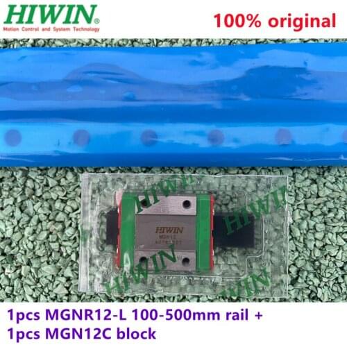 1pcs Original HIWIN linear guide rail MGN12 -L 100mm/200mm/300mm/400mm/500mm+1pcs MGN12C Mini blocks for 12mm Miniature CNC kit