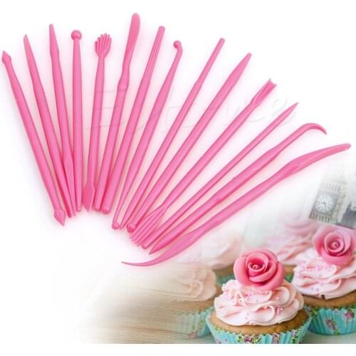 14Pcs Hot Cake Modelling Tools DIY Fondant Clay Cutter Carve Pen Mould Mold Tool C42