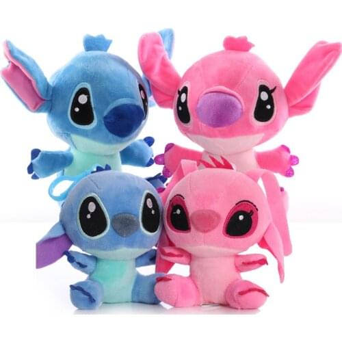 2PC/Lot 10cm-20cm Cartoon Lilo Stitch Plush Toys Cute Soft Stitch Keychain Stuffed toy Gifts For Kids