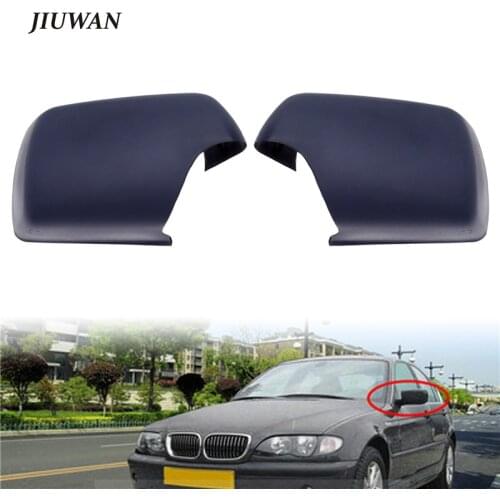 2 Pcs Matte Black Car Side Rearview Mirror Shell High Quality ABS Cover Trim For BMW X5 E53 3.0d/3.0i/4.4i/4.6is/4.8is 1999-2006