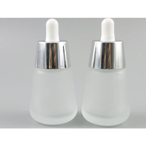 30ml Refillable Empty Frosted Glass Bottles Eye Dropper Aromatherapy Perfume 1oz Glass Vials Containers 200pcs