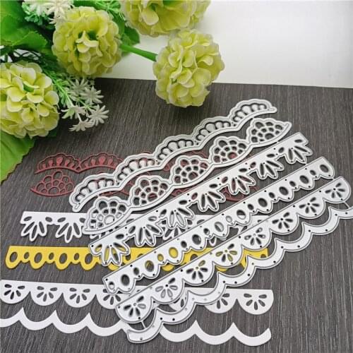 6Pcs lace Metal Cutting Dies Stencil Die Cut DIY Scrapbooking album Craft Stamps christmas embossing 2021 New dies cutter