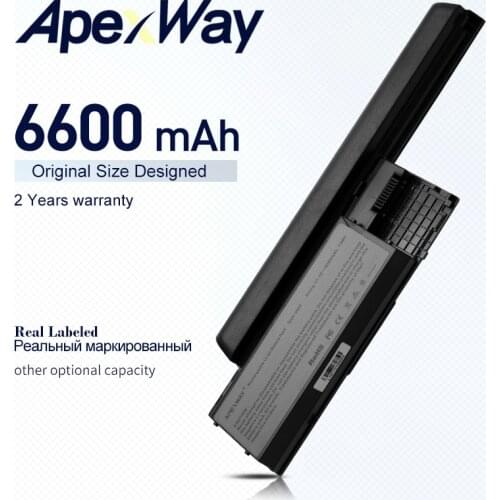 11.1V Laptop Battery For Dell Latitude D630 D630c D620 Precision M2300 TC030TD116TD117TD175TG226UD088 310-9080 6600mAh 9 Cells