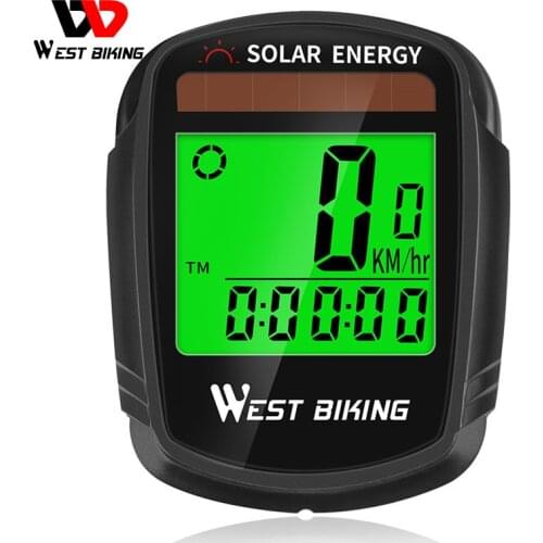 Wireless Solar Energy Bicycle Speedometer Mountain Road Bicycle Big Screen Cycling Accessories Speedometer Luminous Waterproof