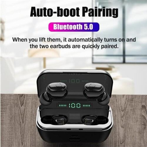 TWS Bluetooth 5.0 Wireless Headphones Wireless Bluetooth Earphone With Mic Sports Headsets Touch Control Phone Call Earbuds