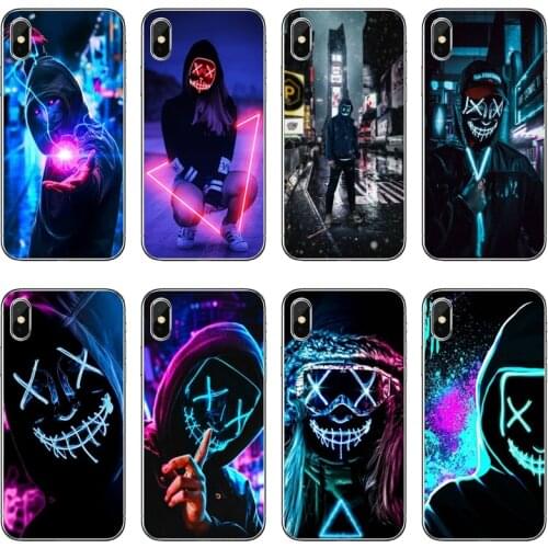 Street Youth Neon Mask Accessories Phone Case For iPhone 11 Pro XS Max XR X 8 7 6 6S Plus 5 5S SE 4S 4 iPod Touch 5 6