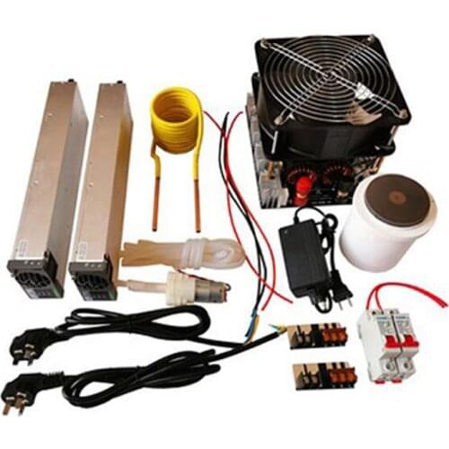 4000W ZVS Induction Heater High frequency Induction Heating PCB Board Melted Metal + Coil+Pump+150mL crucible+power supply