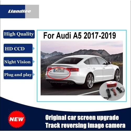 Liandlee Car Track Handle Camera For Audi A5 2017 2018 2019 Original Car Screen Upgrade Reversing Camera Plug and Play