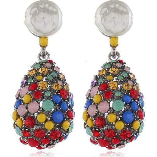 LZHLQ Boho Vintage Drop Earrings For Women 2020 Style Bohemia Ethnic Big Statement Earrings Female Brand Fashion Punk Jewelry