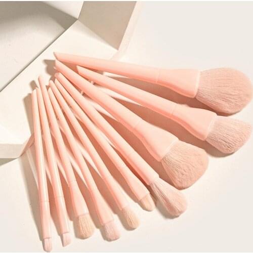 10Pcs Makeup Brushes Set Pink Brush Set Powder EyeShadow Blending Eyeliner Eyelash Eyebrow Makeup Beauty Brushes Dropship