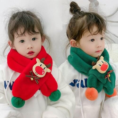 Baby Boys And Girls Bib Damp Plush Winter Keep Warm Scarves