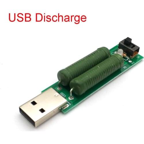 USB Mini Discharge Interface Load Resistor With Switch 2A 1A Green