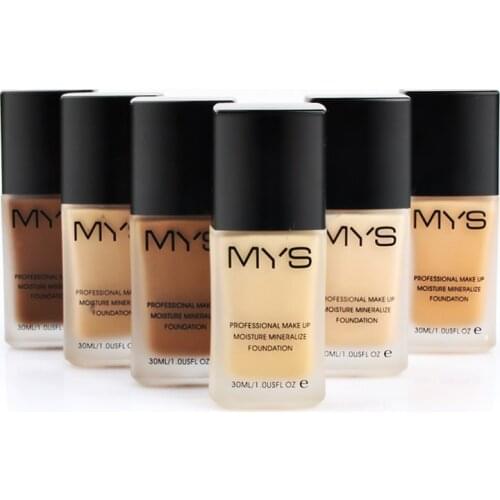 New Brand MYS Makeup Base Face Liquid Foundation BB Cream Concealer Whitening Moisturizer Oil-control Waterproof Maquiagem
