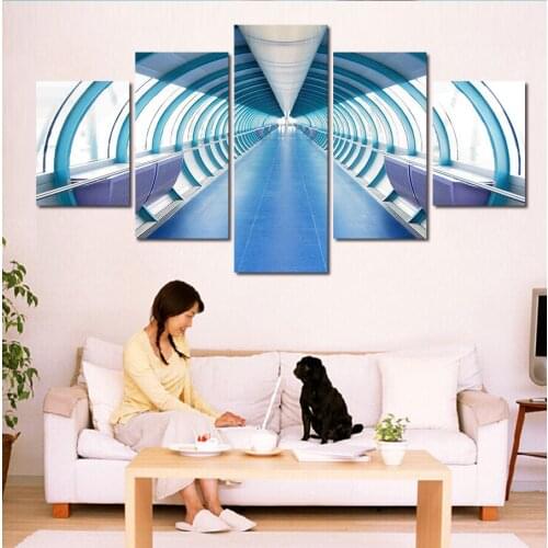 New Hot 5 Panel Modern Abstract Painting On Canvas Wall Art Cuadros Flowers Picture Home Decor For Living Room No Frame