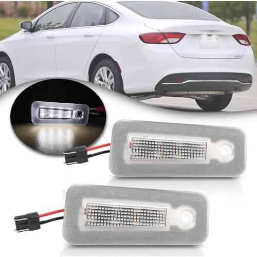 A Pair LED License Plate Lamp LED Number Plate Light Car Accessories For Chrysler 200 2015 2016 2017