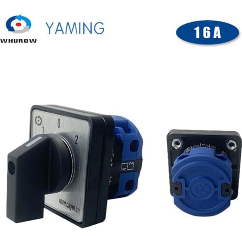 Yaming electric LW39B-16/1 changeover rotary cam switch 660V 16A 1 pole 3 position 4 terminals silver contact LW26