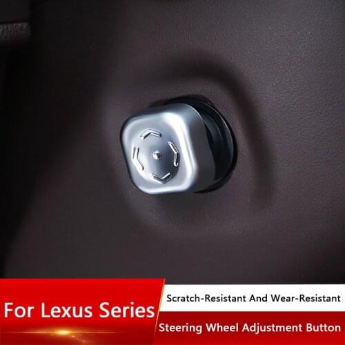 QHCP ABS Car Interior Steering Wheel Adjustment Switch Button Cover For Lexus ES200 260 300H RX300 450h NX200 300 UX